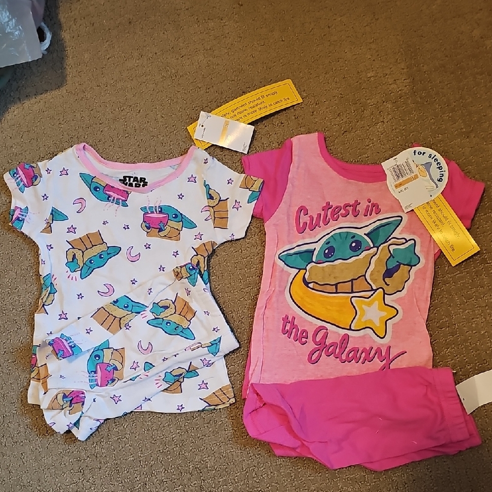 STAR WARS TODDLER GIRL 4 PIECE PJ SET NWT SIZE 3T